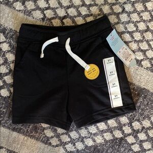 NWT Cat & Jack Boys Black Knit Shorts - Size: 2T
